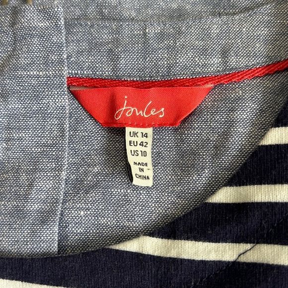 JOULES | Short Sleeve Stripe/Floral Chambray Dress - Picture 5 of 6